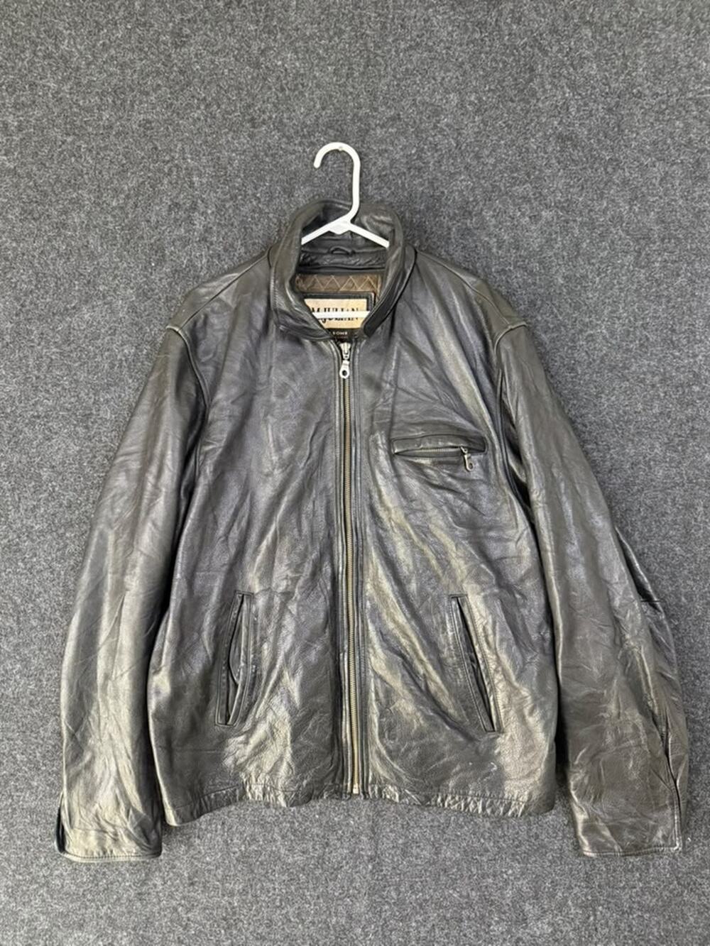M. Julian Wilsons Leather Jacket Men's 2XLT Black Thinsulate Insulated